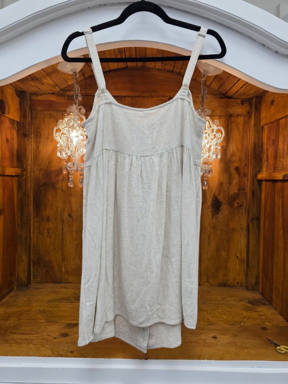 Gentle Fawn Beige Button-Front Linen Sundress SZ Medium. NWT - Picture 7 of 11